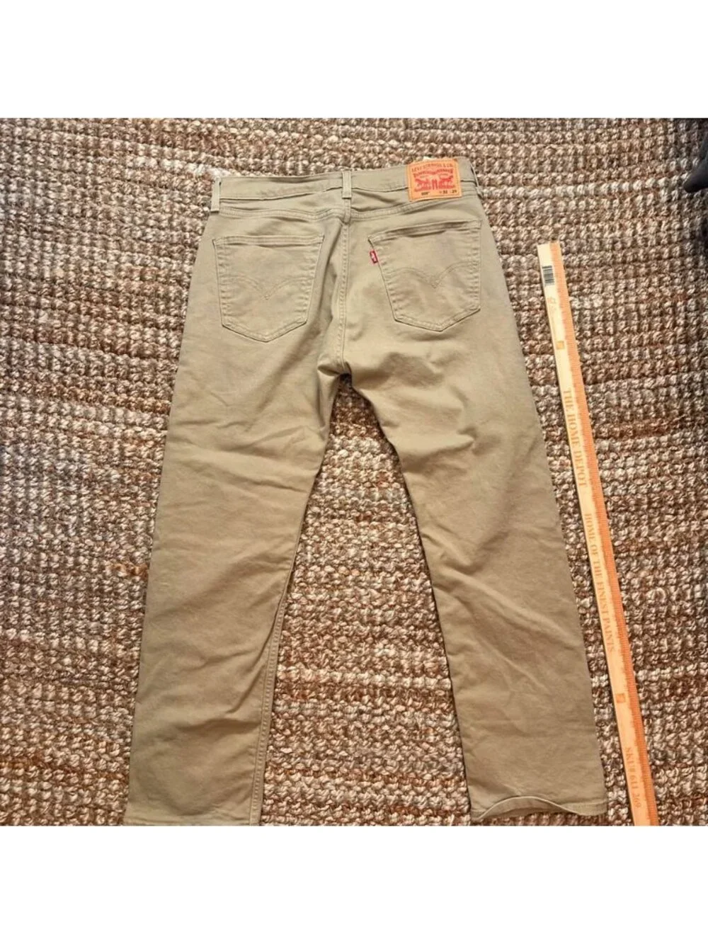 506 Levi's Men's Comfort Straight Fit Khaki Tan Denim Jeans Pants (32x29)